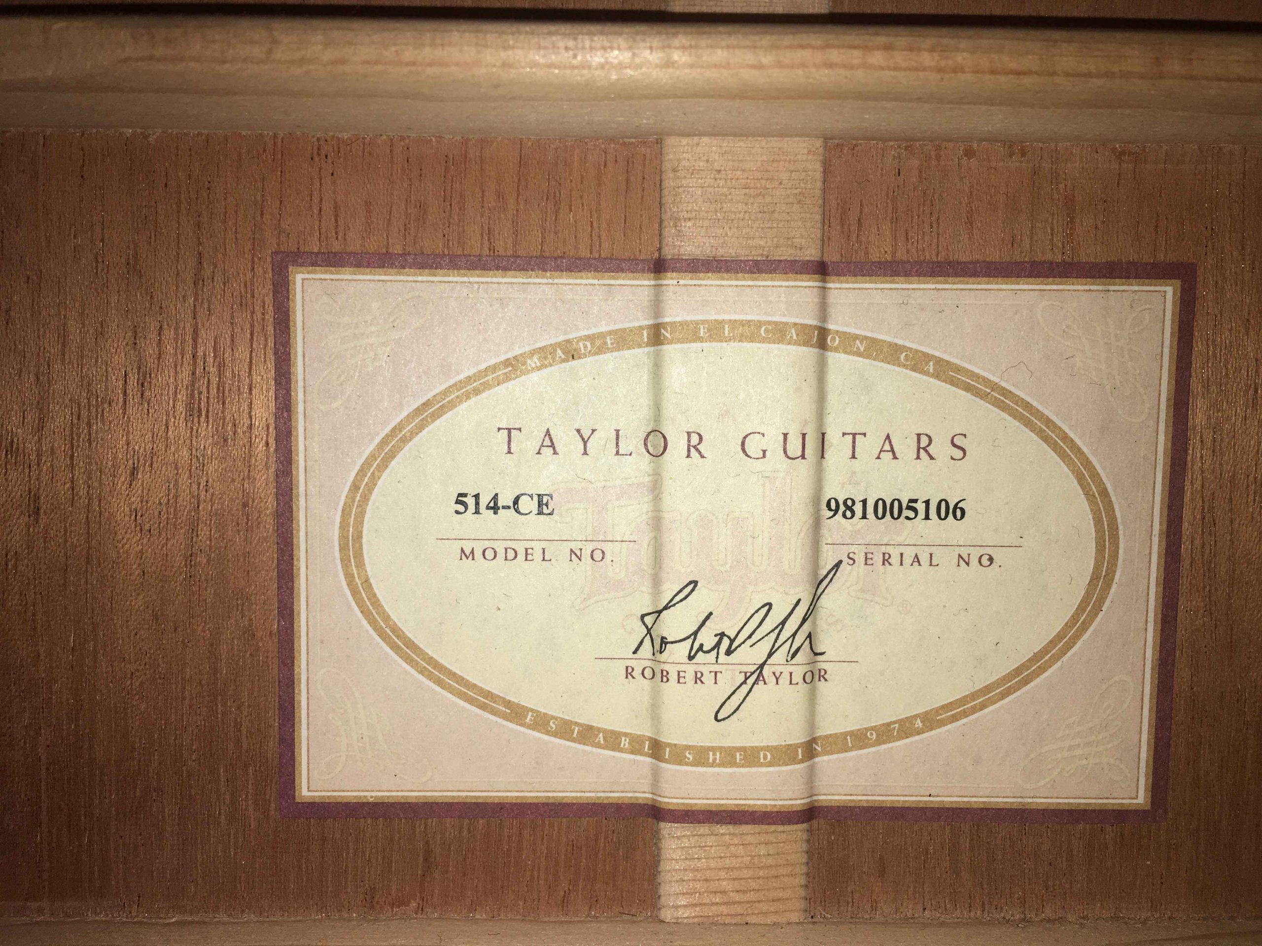 Taylor 514 CE Seriale 981005106 - immagine 17