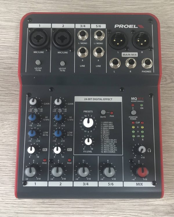 Proel MQ6FX mixer con effetti